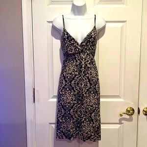 Sonoma Life Style Black/Beige Print Sundress Sz M